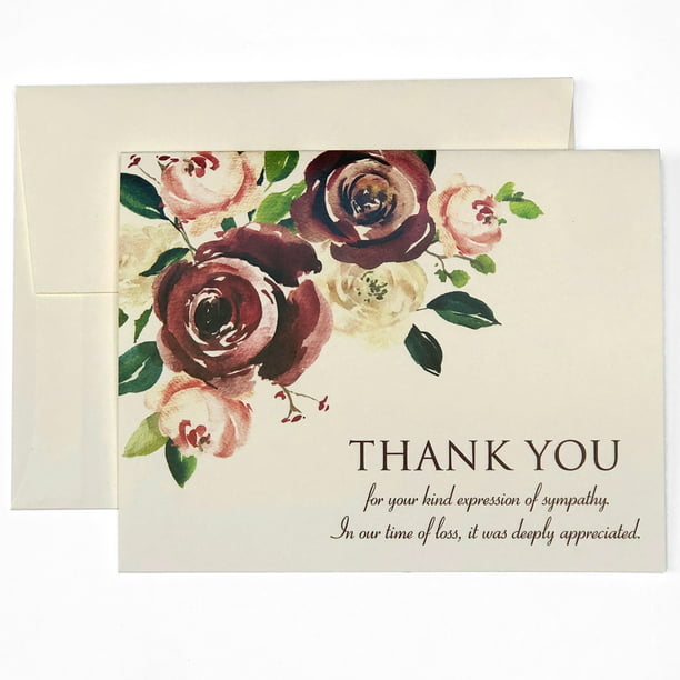 Variety pack of thank you notes set of 8 Thank you note card set Folded thank you note card set watercolor thank you notes